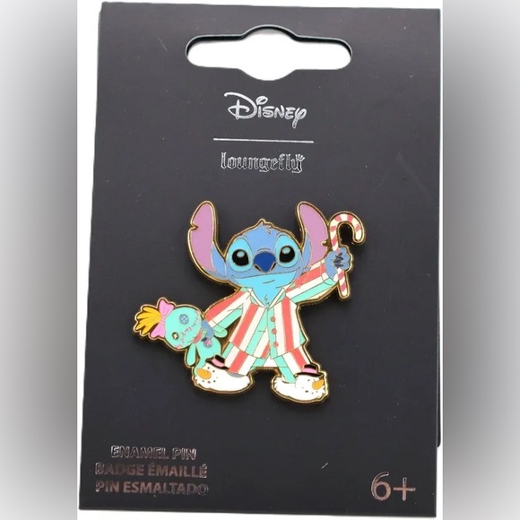 Loungefly Accessories - Loungefly Disney Stitch & Scrump Holiday Pajamas Enamel Pin